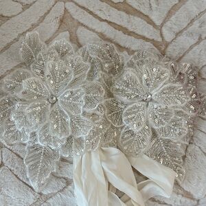 Elegant Sequin Floral Appliqué